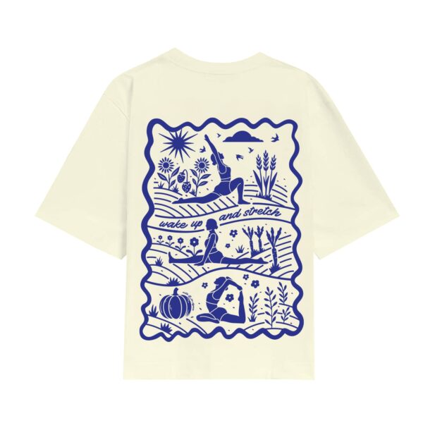 Koszulka damska oversize Wake Up & Stretch x JeDynie butter yellow