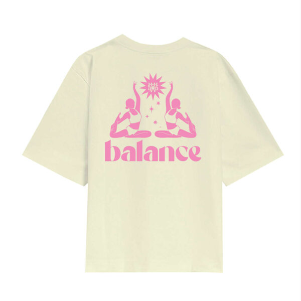 Koszulka damska oversize BALANCE TEES butter yellow