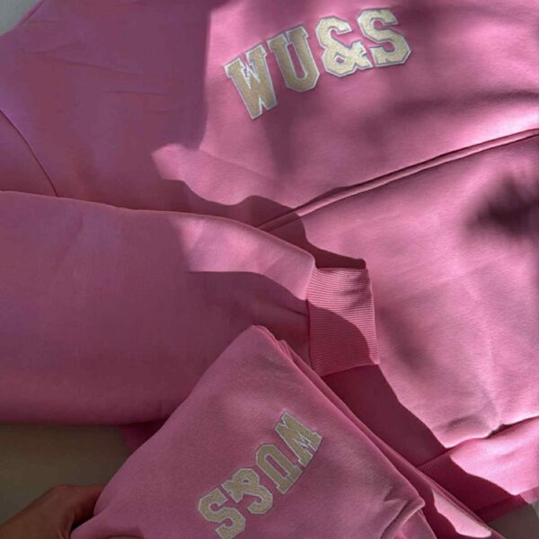 SET DRESOWY RÓŻÓWY z logo WU&S